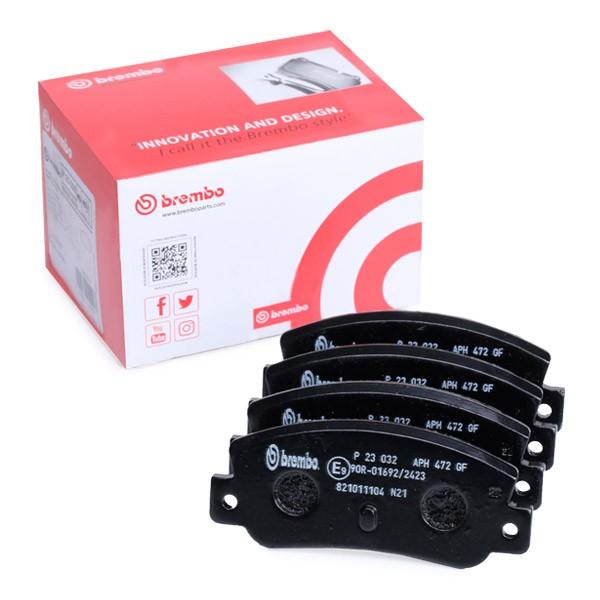 Brake pad set, PRIME LINE rear disc brake (P 23 032), Fiat / Lancia
